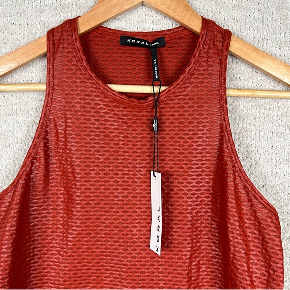 Revolve Koral Top Womens‎ X-Small Rogue Aerate Shiny Netz Tank Top Gym Workout - Picture 4 of 12